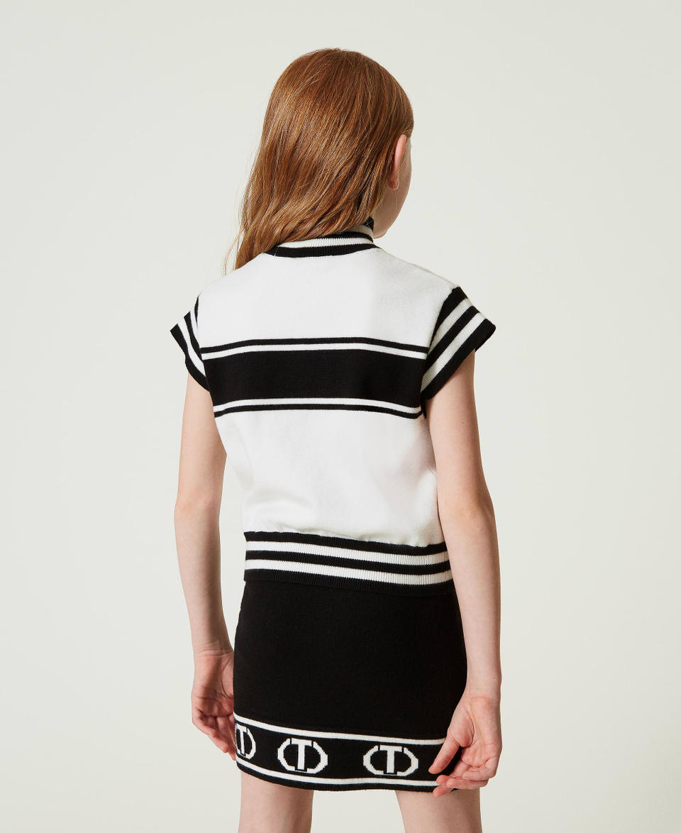 Twin Set Gonna corta in maglia con Oval T jacquard Economico
