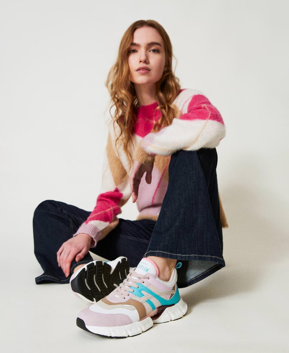 Twin Set Sneakers running color block Vendite Flash