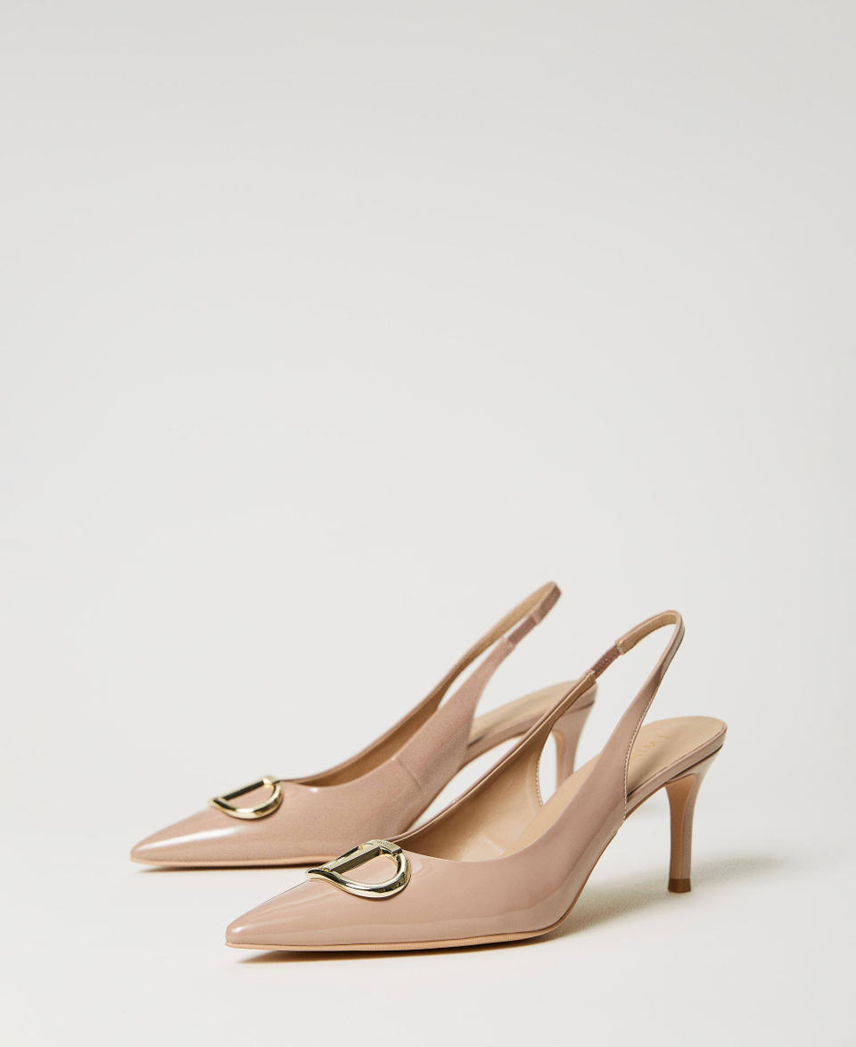 Twin Set Décolleté sling back in vernice Moda
