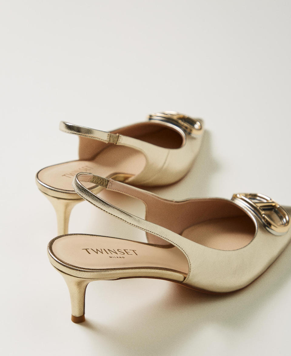Twin Set Décolleté sling back con Oval T Italy