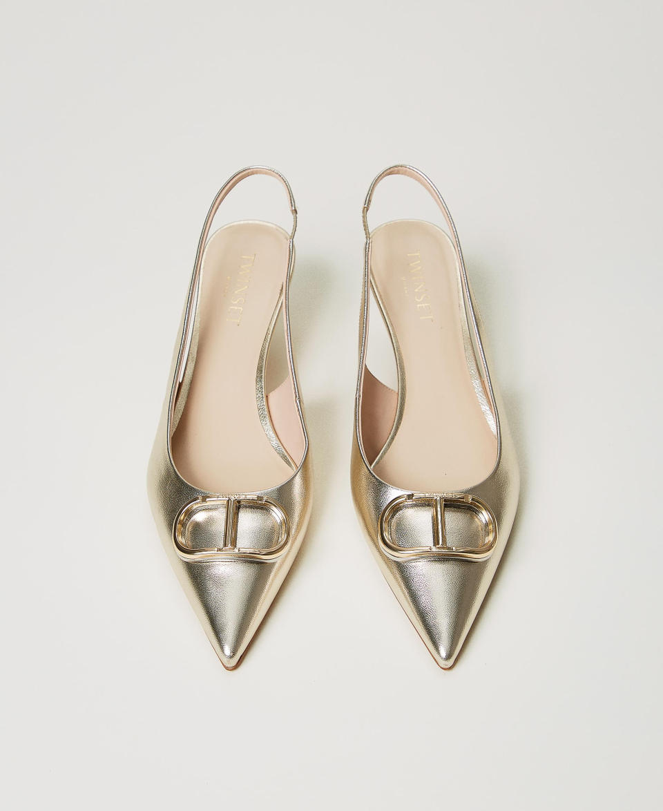 Twin Set Décolleté sling back con Oval T Italy