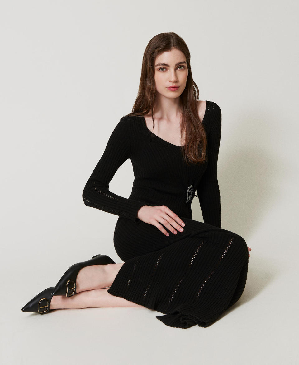 Twin Set Ballerine in pelle con Oval T Convenienza