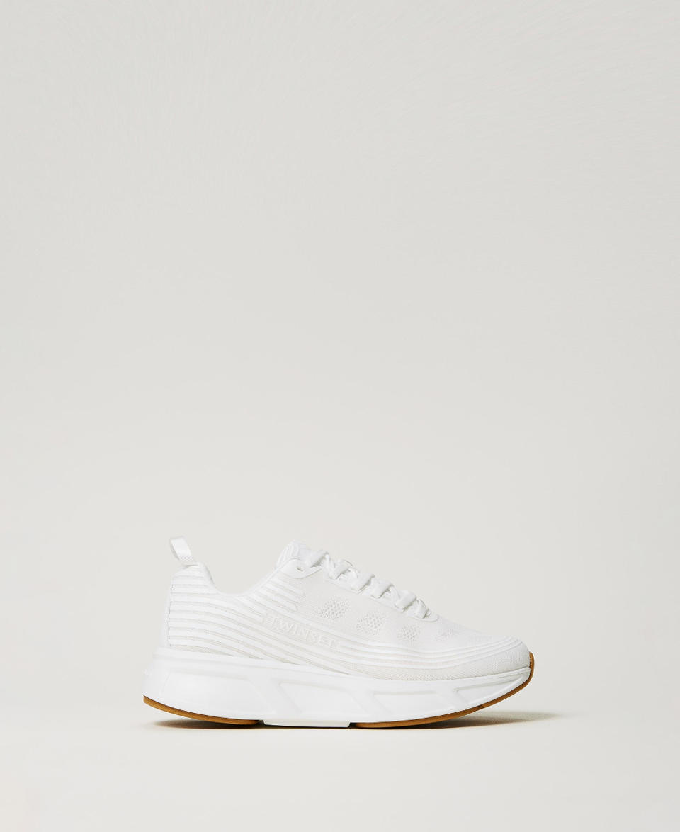 Twin Set Sneakers Fessura a righe con logo Sconto