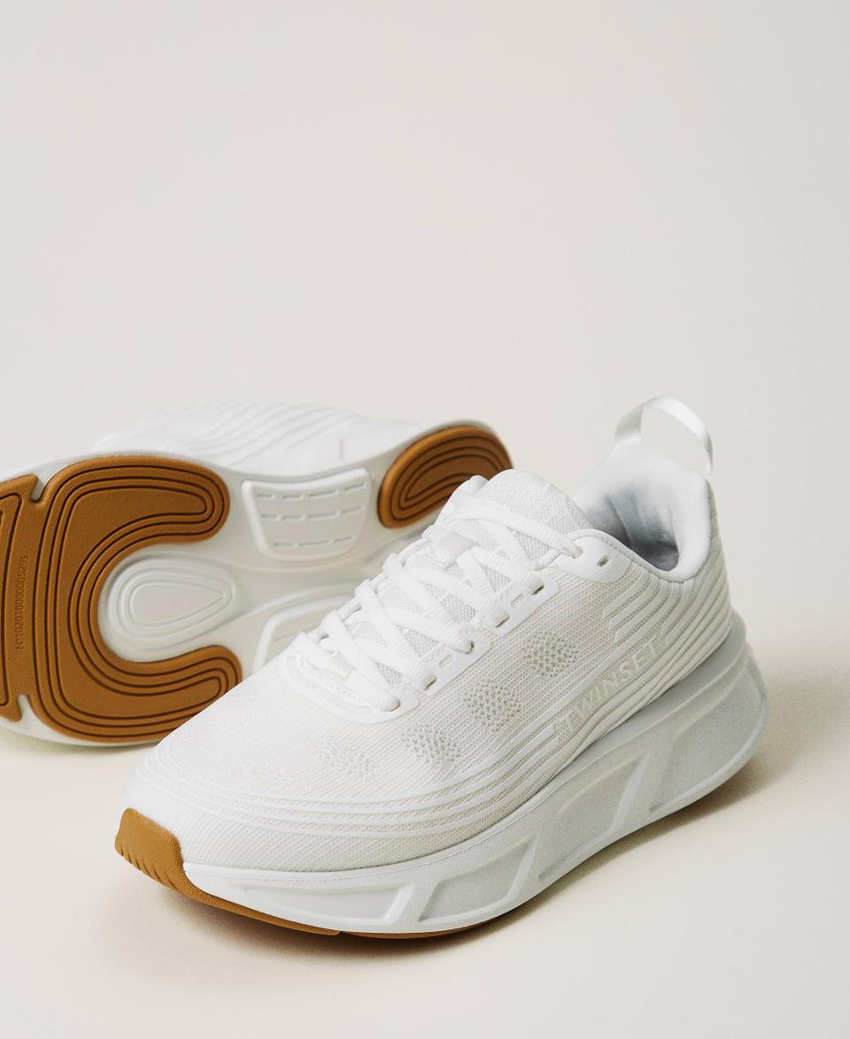 Twin Set Sneakers Fessura a righe con logo Sconto