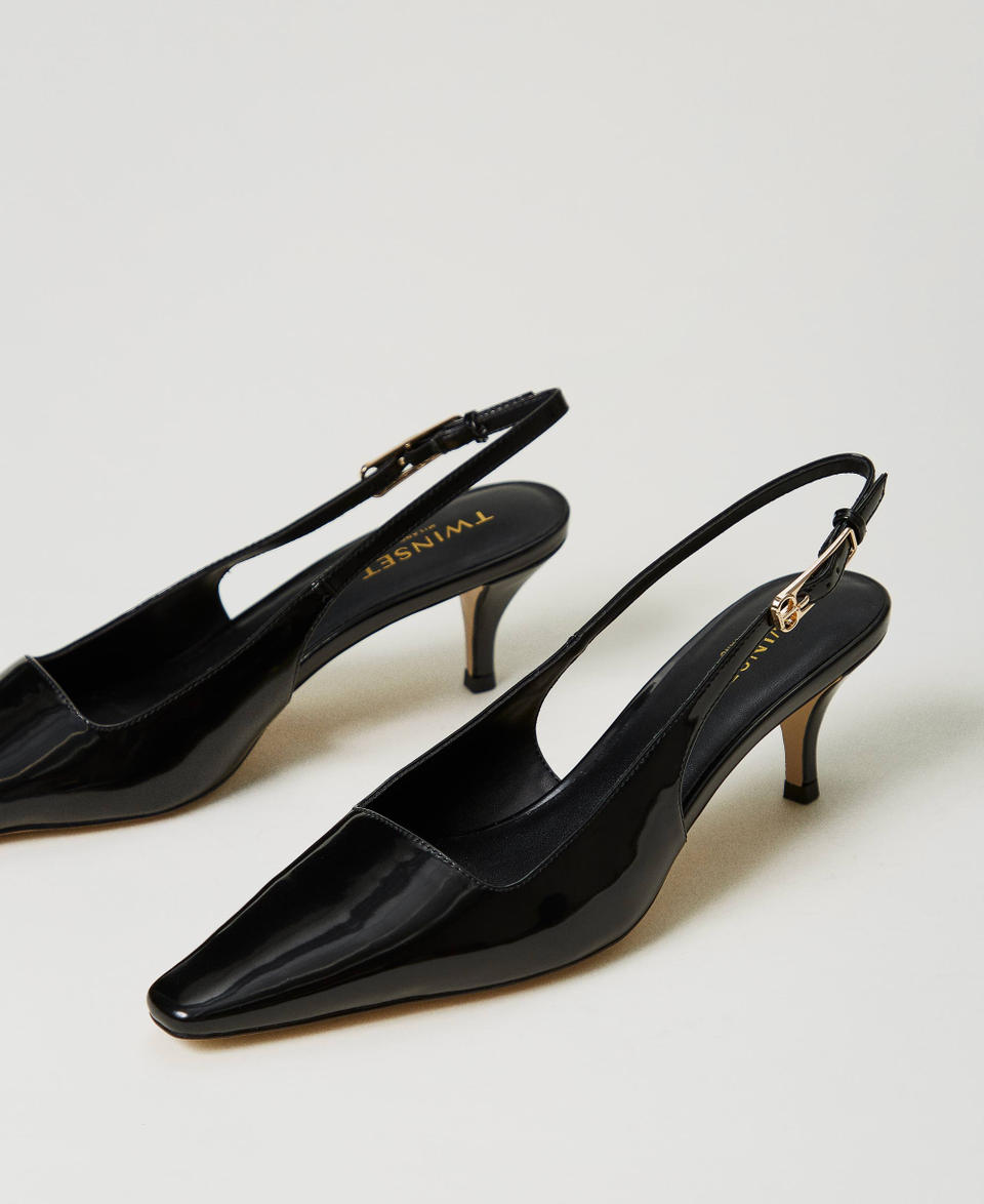 Twin Set Décolleté sling back in vernice Vendita Economica