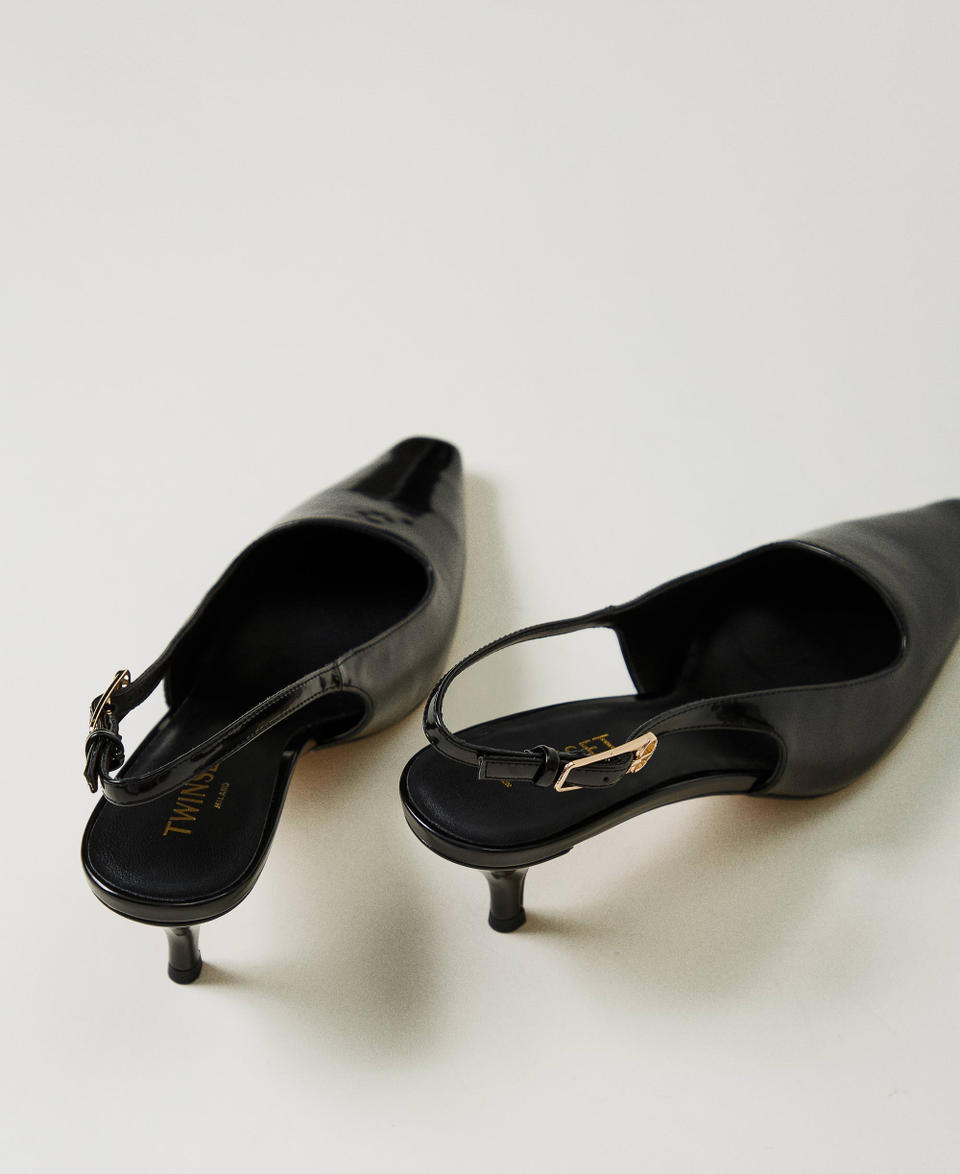 Twin Set Décolleté sling back in vernice Vendita Economica