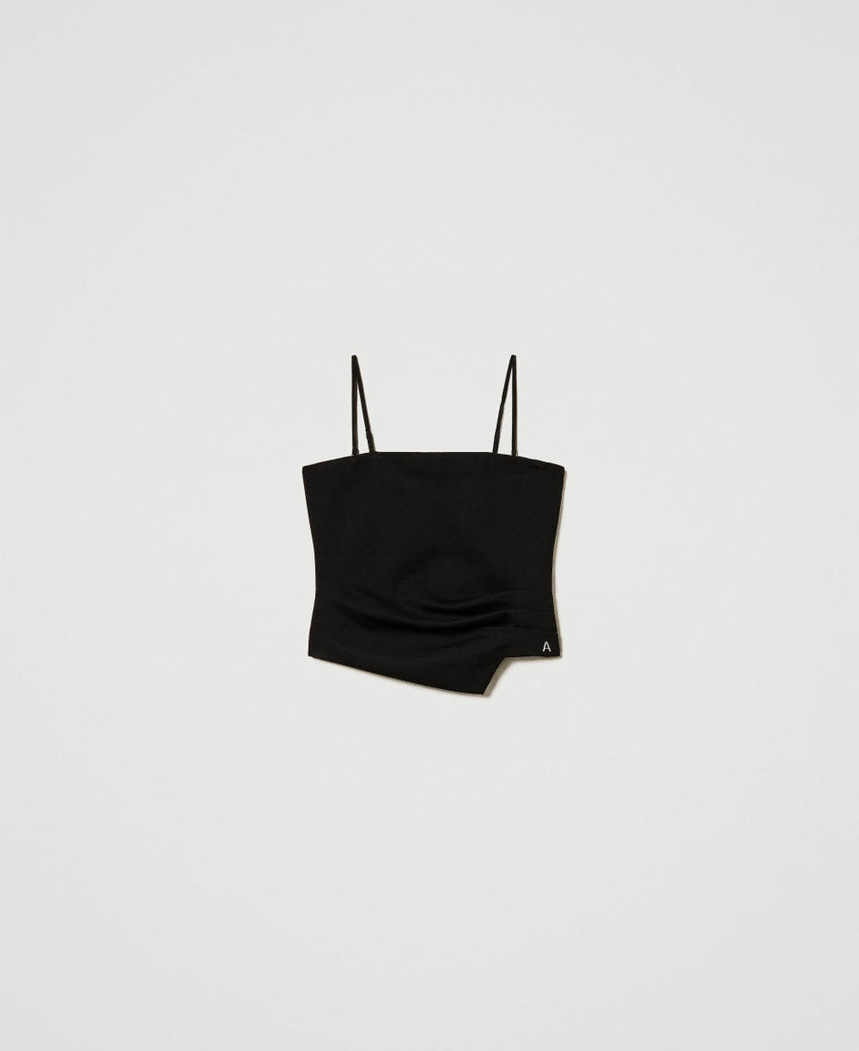 Twin Set Top fitted con drappeggio Moda
