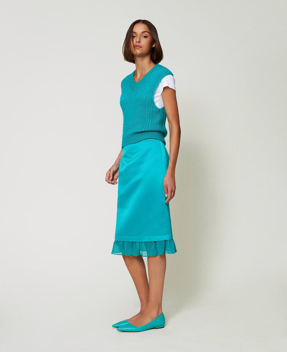 Twin Set Gilet in misto lana seamless Nuovo