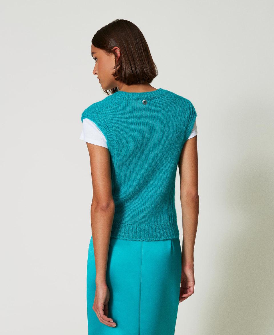 Twin Set Gilet in misto lana seamless Nuovo