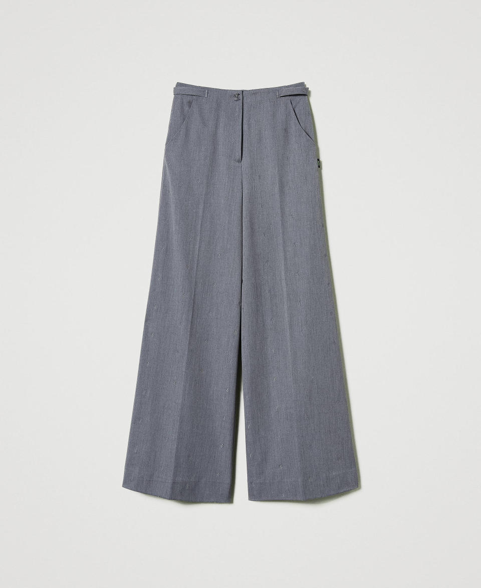 Twin Set Pantaloni a palazzo MYFO con ricamo Promozione