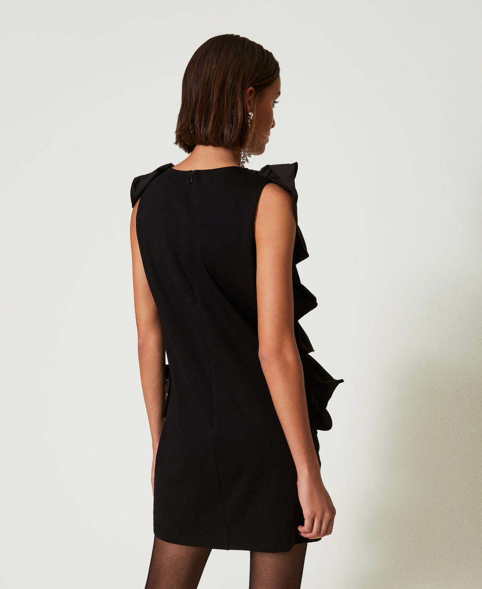 Twin Set Abito corto con volant in georgette In Saldo
