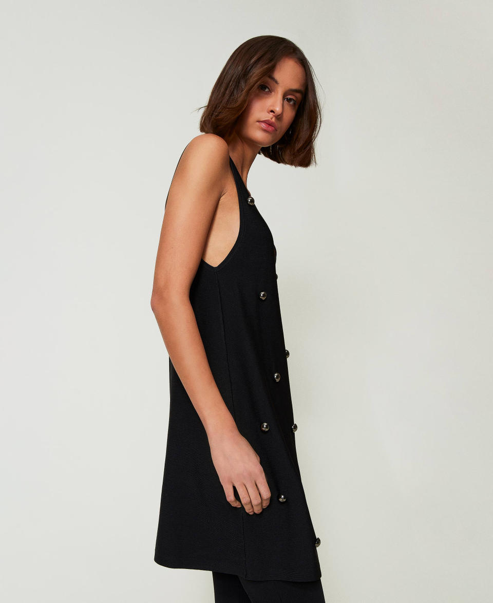 Twin Set Abito corto in maglia con borchie Nuova