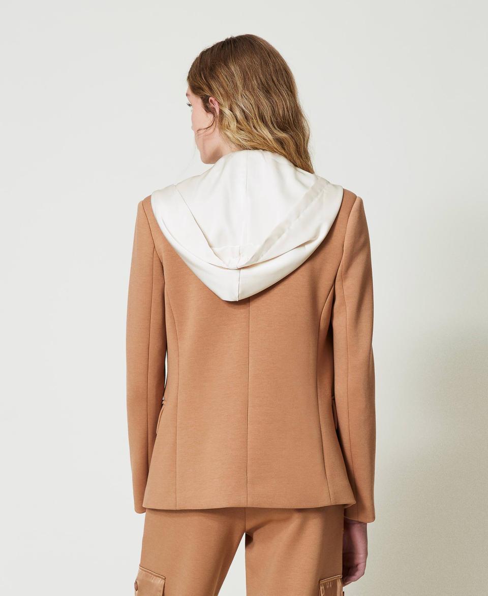 Twin Set Giacca blazer in tessuto scuba con cappuccio Moda