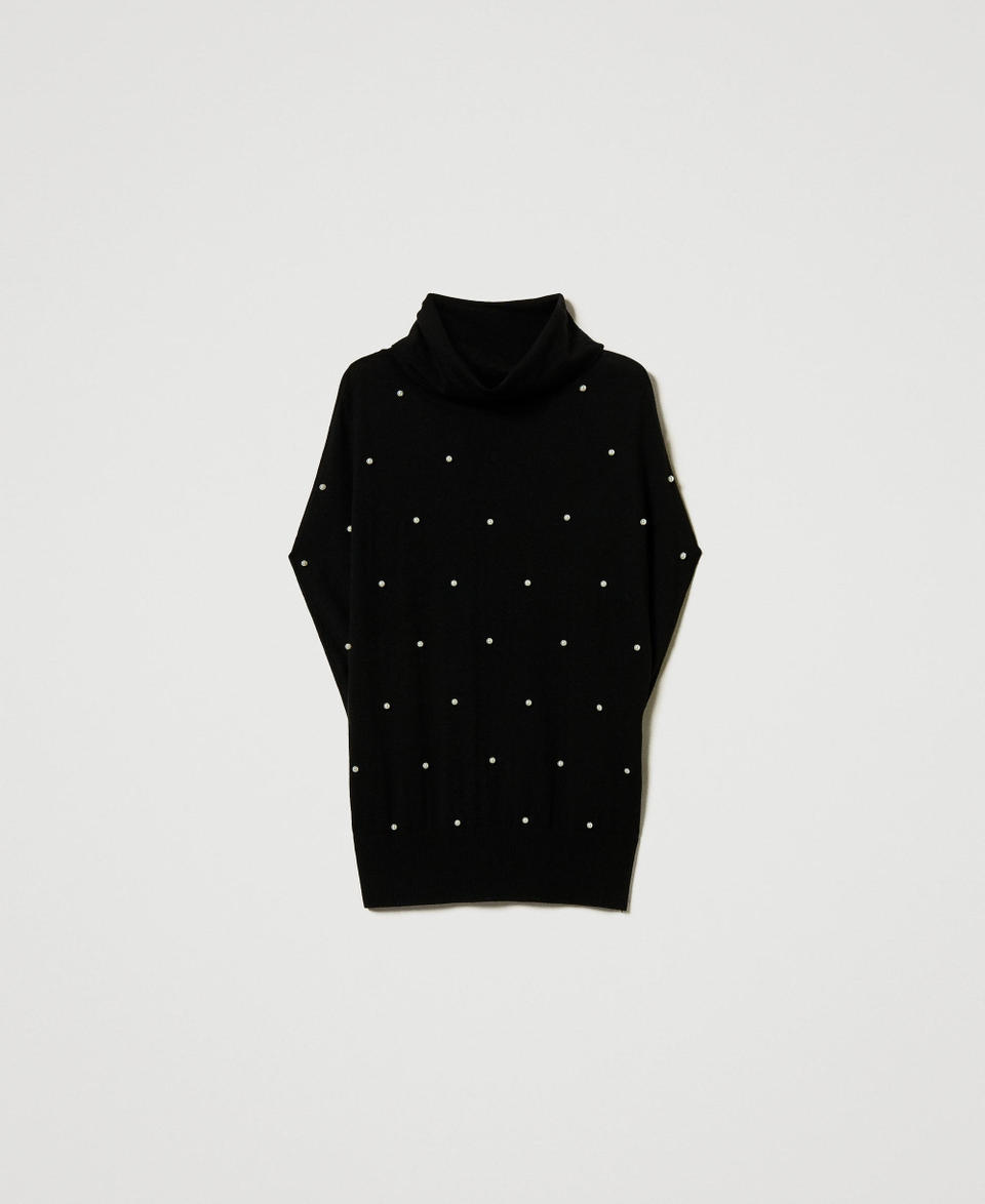Twin Set Maglia in misto lana con ricamo di perle Spedizione gratuita