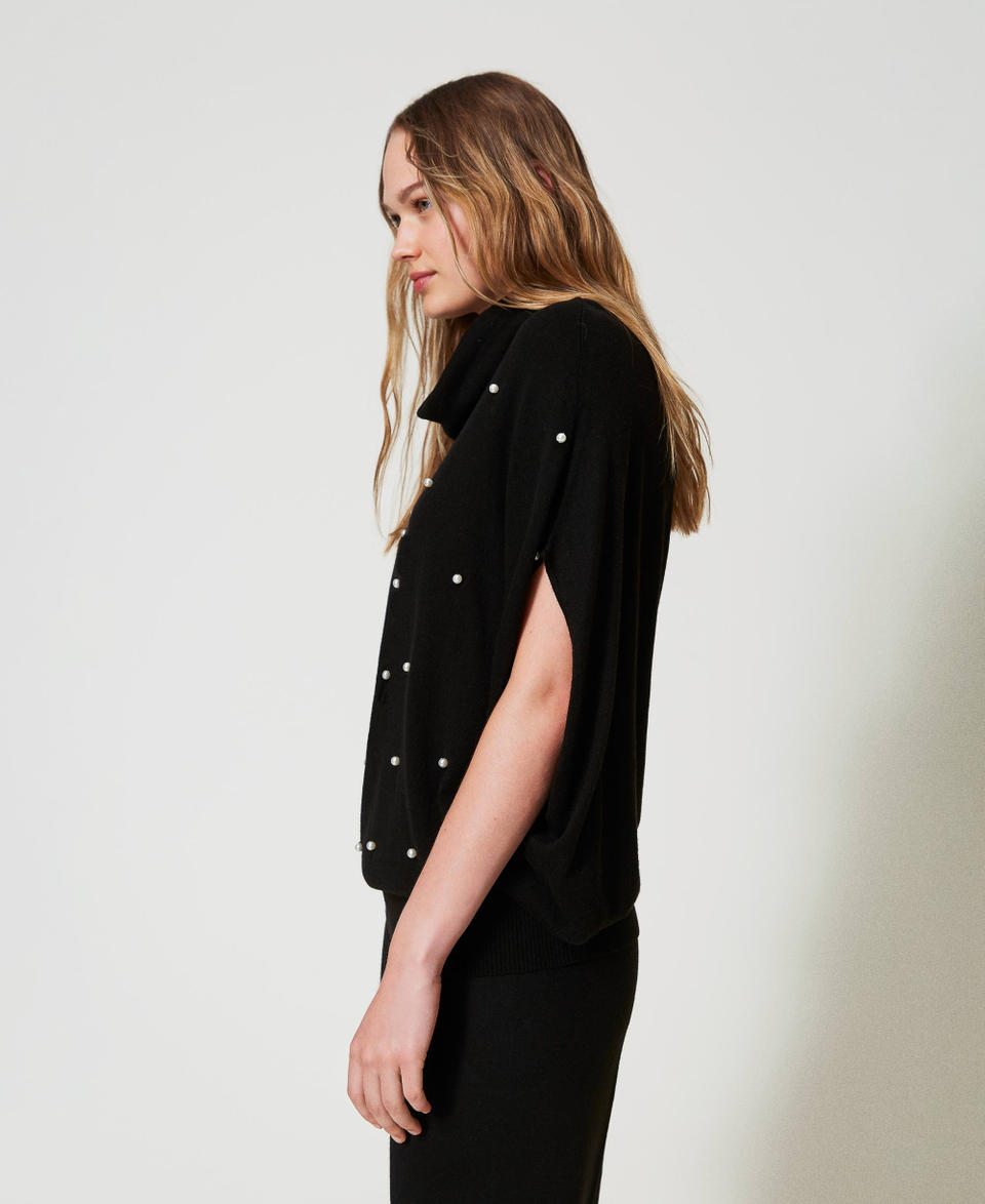 Twin Set Maglia in misto lana con ricamo di perle Spedizione gratuita