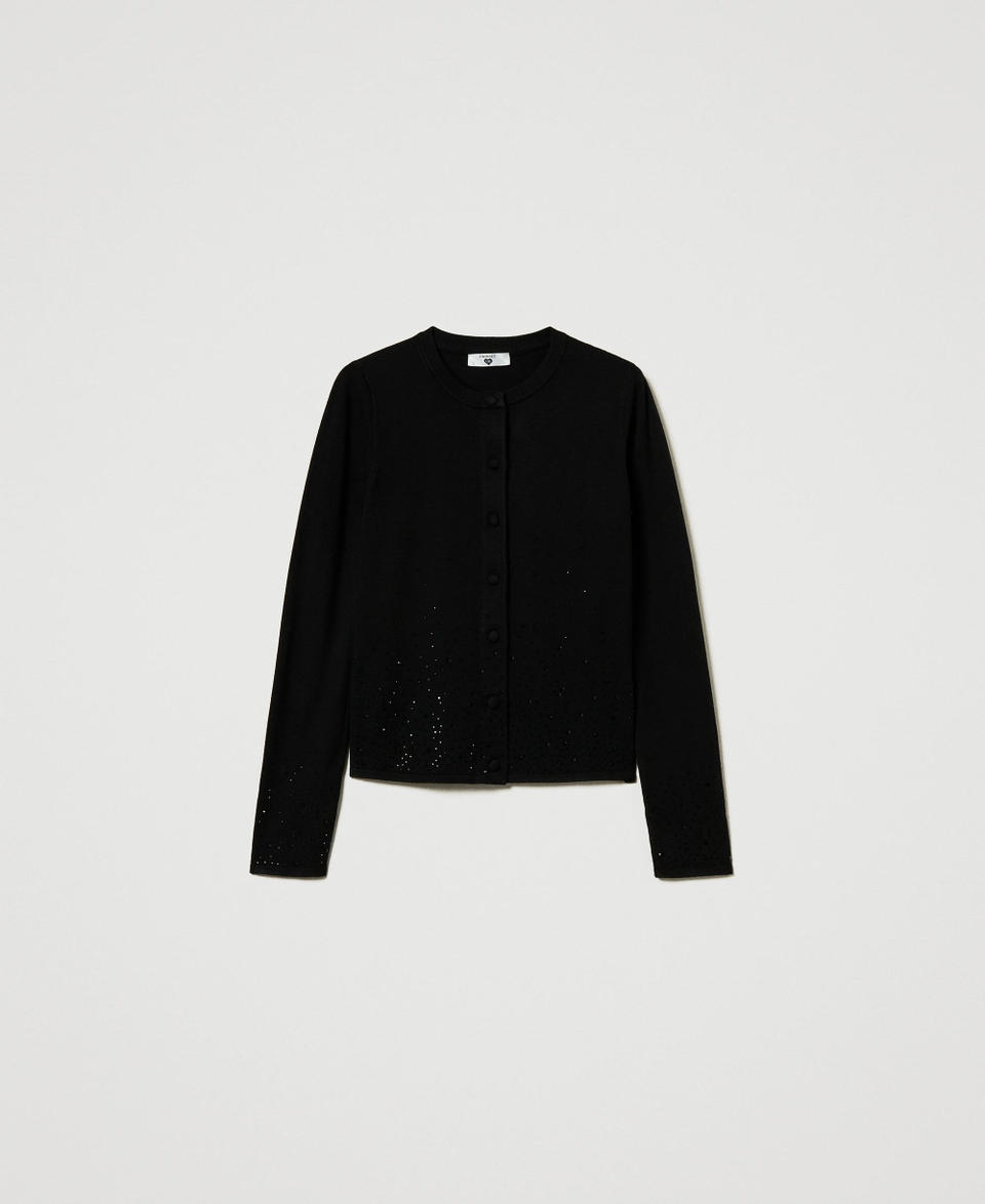 Twin Set Cardigan con strass in dégradé Negozio online di fabbrica