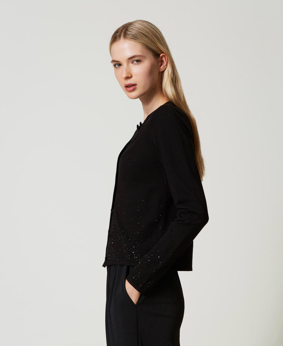 Twin Set Cardigan con strass in dégradé Negozio online di fabbrica