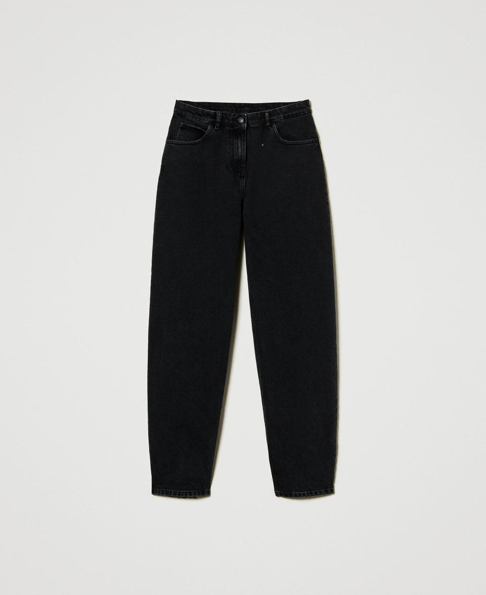 Twin Set Jeans nero carrot fit cinque tasche Vendite stagionali
