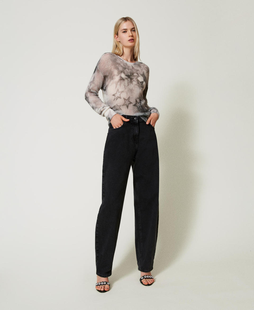 Twin Set Jeans nero carrot fit cinque tasche Vendite stagionali