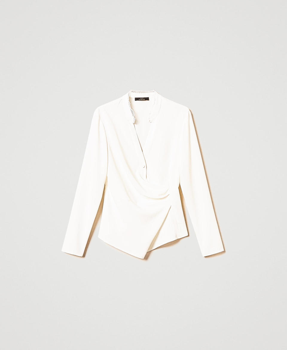Twin Set Blusa in crêpe de Chine riciclato Cyber Monday