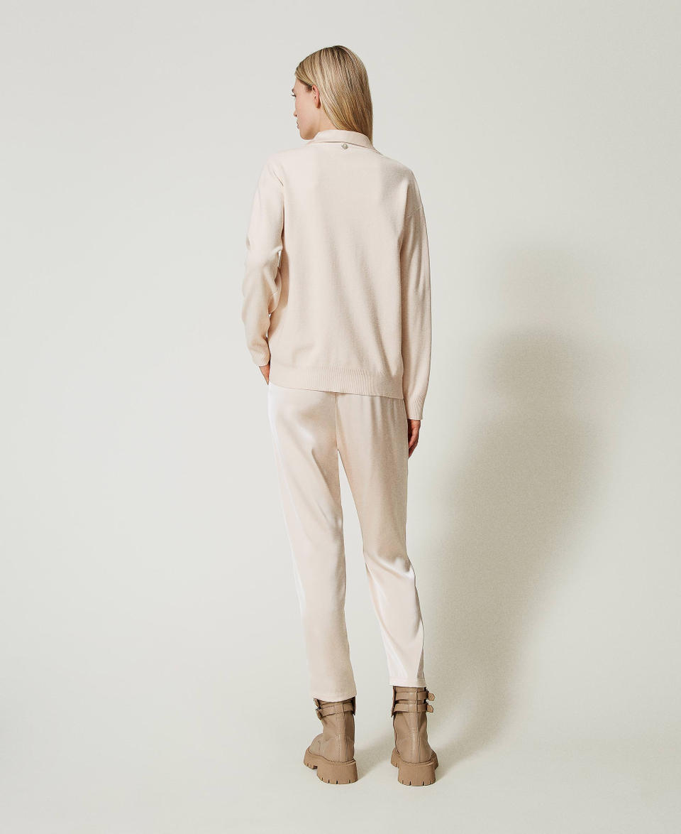 Twin Set Pantaloni a sigaretta in raso Offerta per la Festa della Mamma