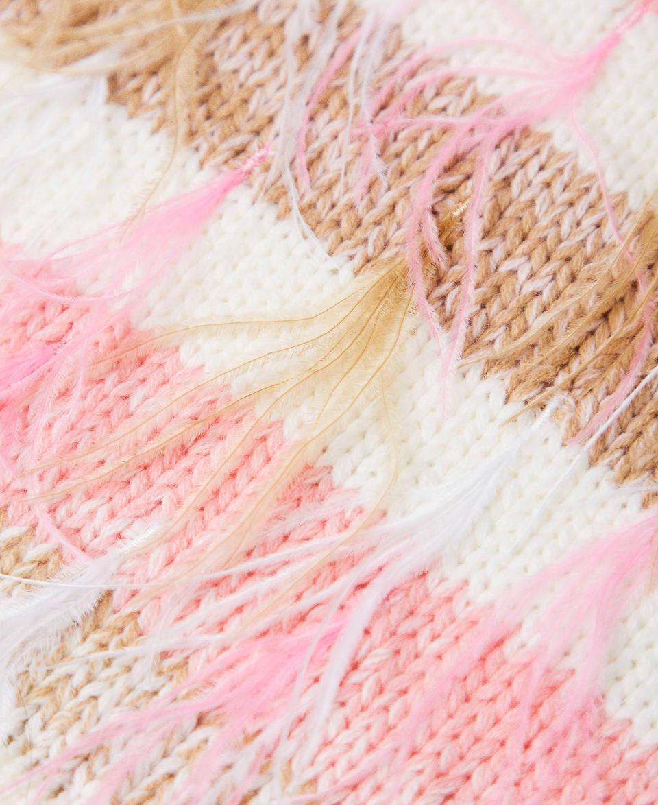 Twin Set Sciarpa jacquard con piume Offerte esclusive