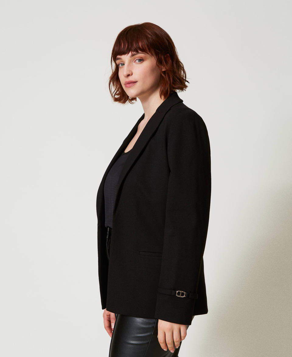 Twin Set Giacca blazer con cinturino Oval T Liquidazione