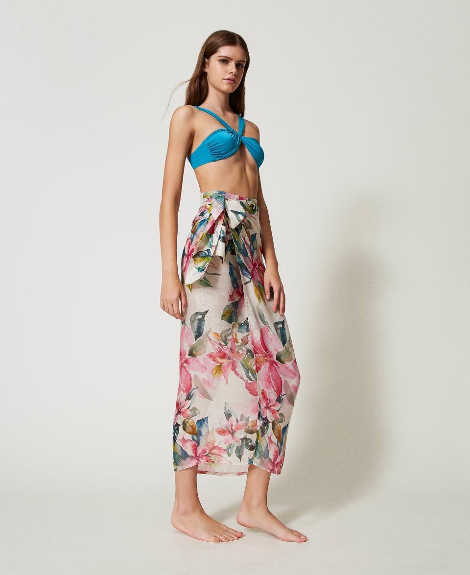 Twin Set Pareo con lurex e stampa Sconti VIP