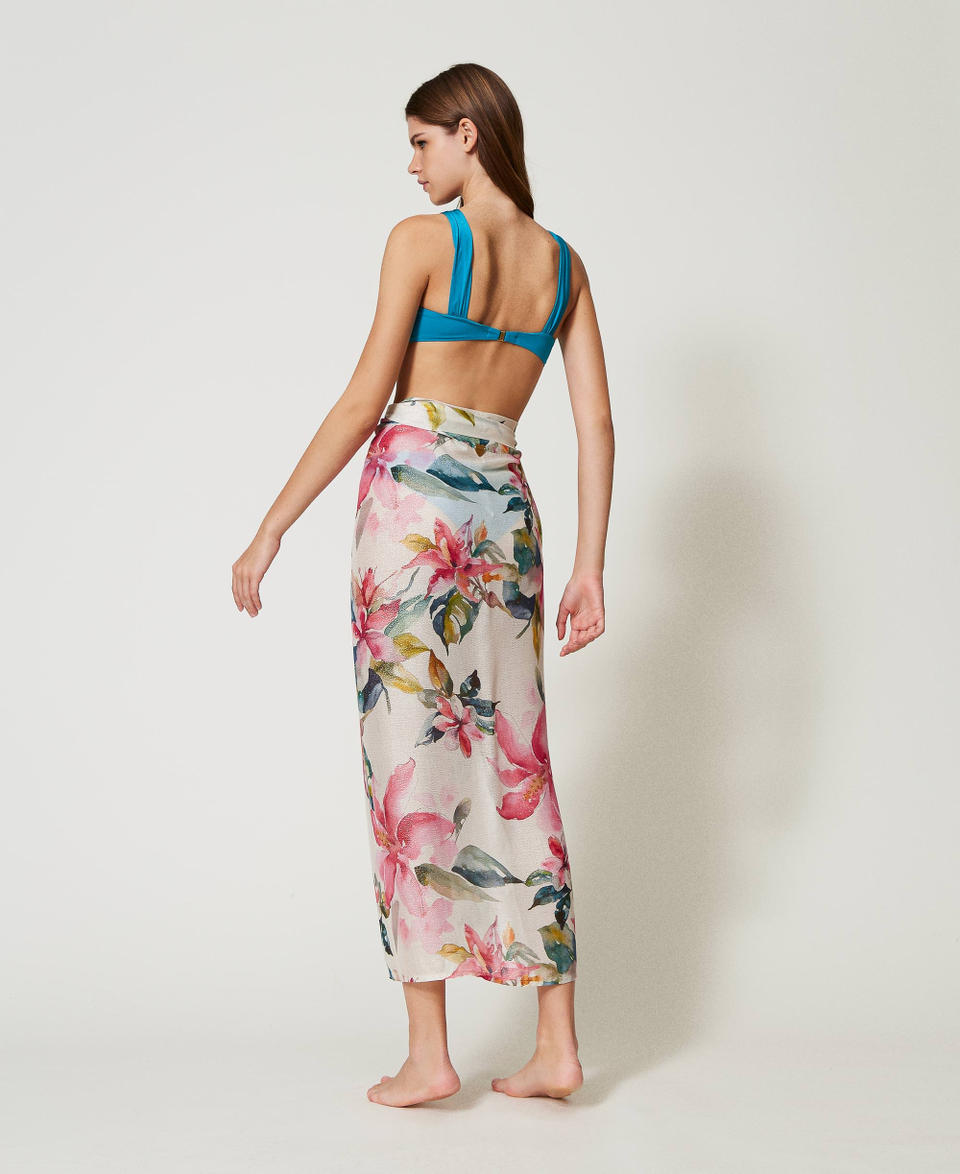 Twin Set Pareo con lurex e stampa Sconti VIP
