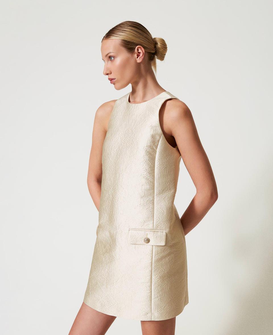 Twin Set Abito halter corto in broccato jacquard Offerta settimanale