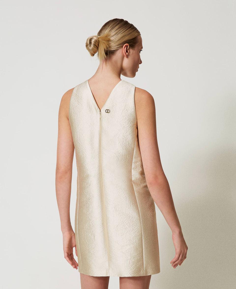 Twin Set Abito halter corto in broccato jacquard Offerta settimanale
