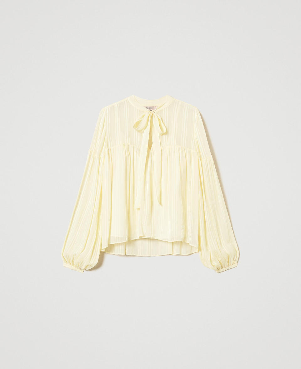 Twin Set Blusa jacquard a righe Ritorno libero