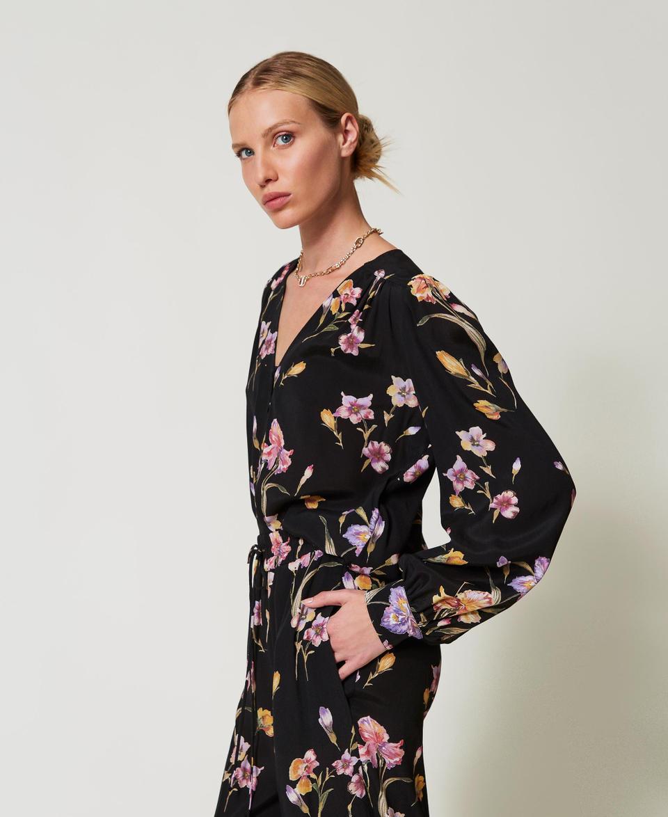Twin Set Camicia in crêpe de Chine a fiori Rilascio limitato