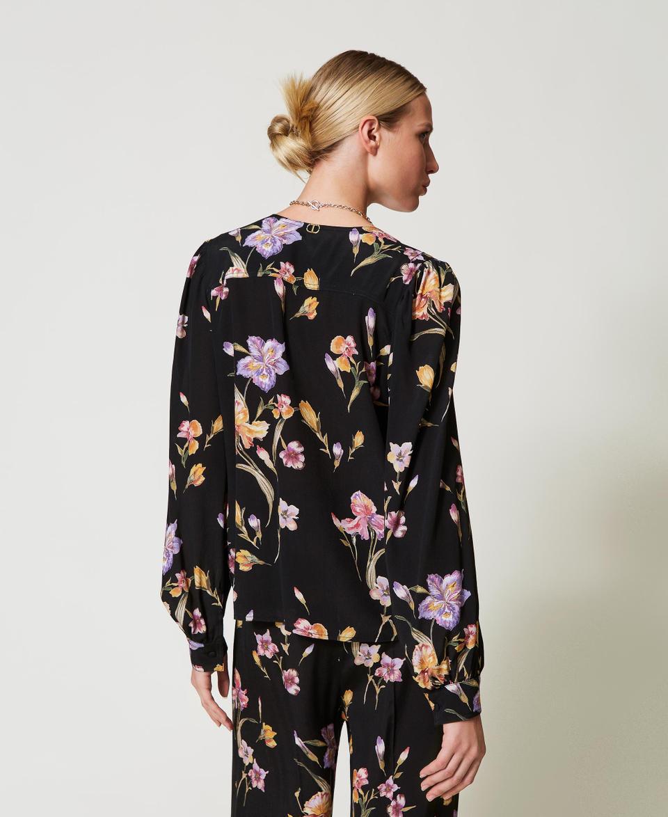 Twin Set Camicia in crêpe de Chine a fiori Rilascio limitato