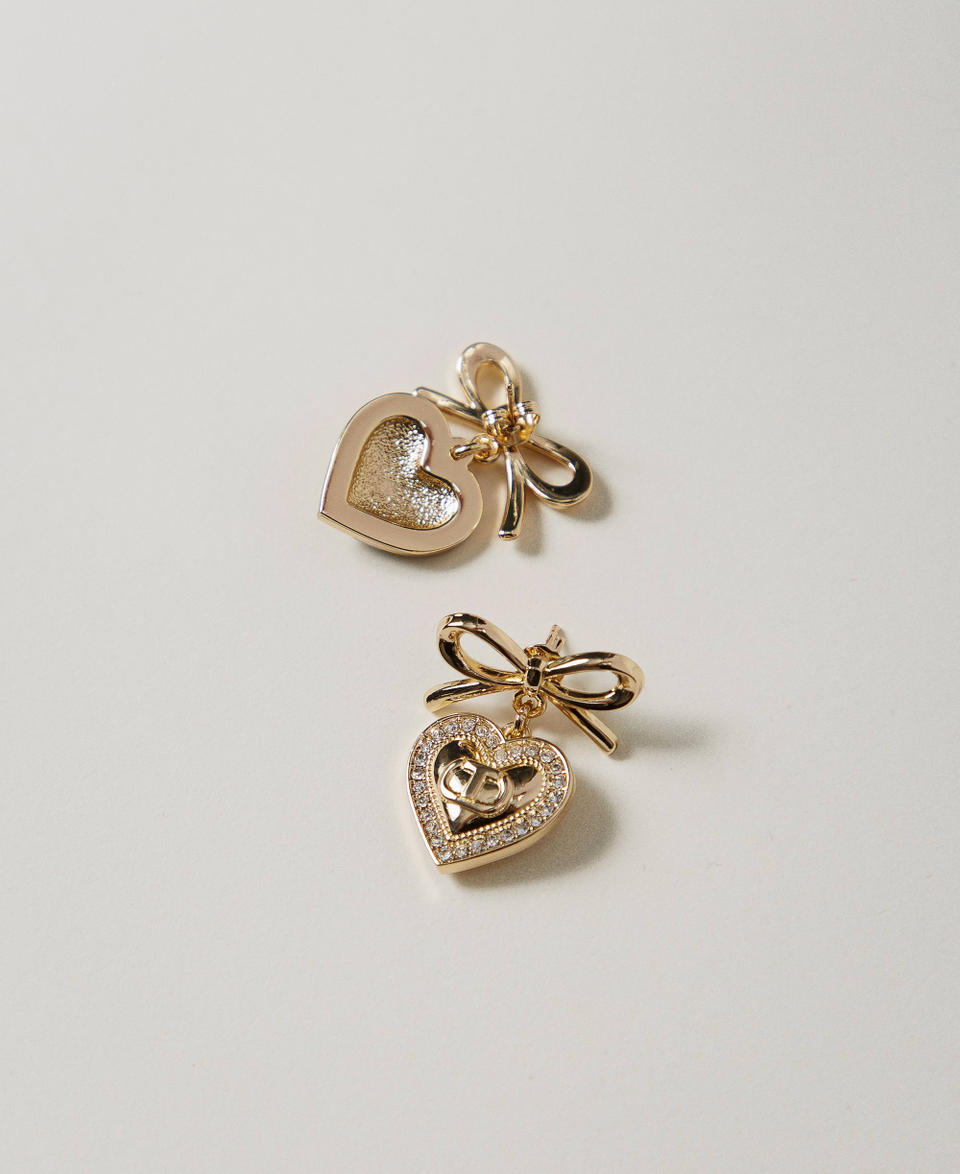 Twin Set Orecchini a cuore con strass e Oval T Ultimi due giorni