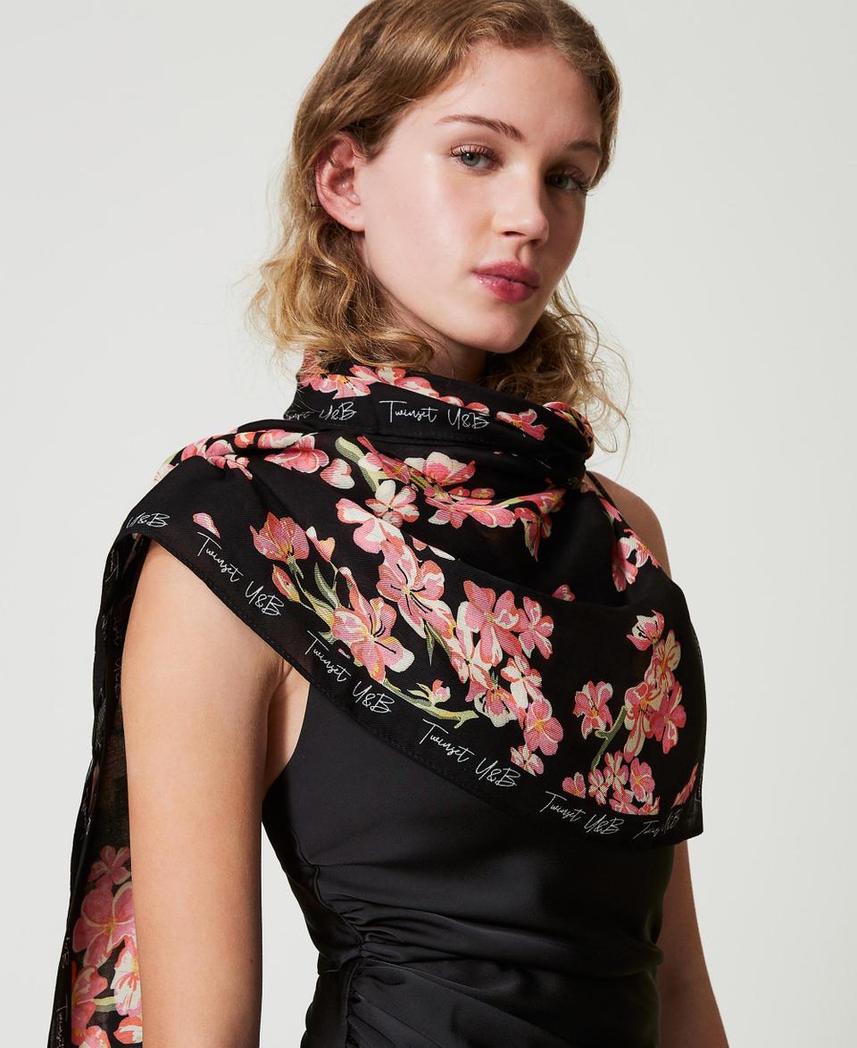 Twin Set Kefiah con stampa a fiori 50% di sconto con spedizione gratuita