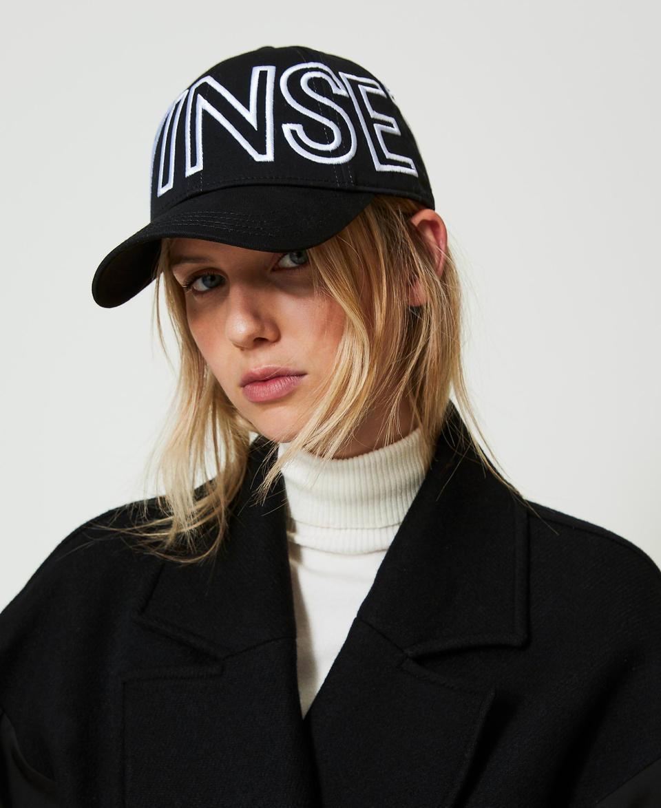Twin Set Cappello da baseball con maxi logo Black Friday Prezzi