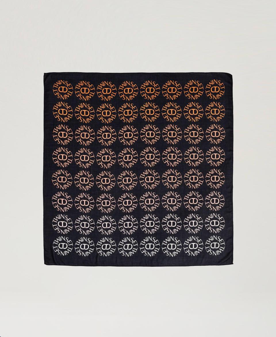 Twin Set Kefiah con stampa Oval T e logo In vendita
