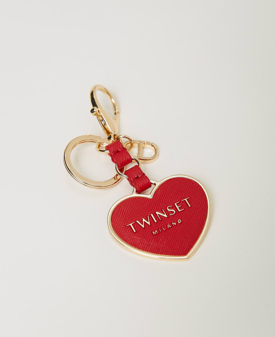 Twin Set Portachiavi a cuore con logo Pezzi Unici