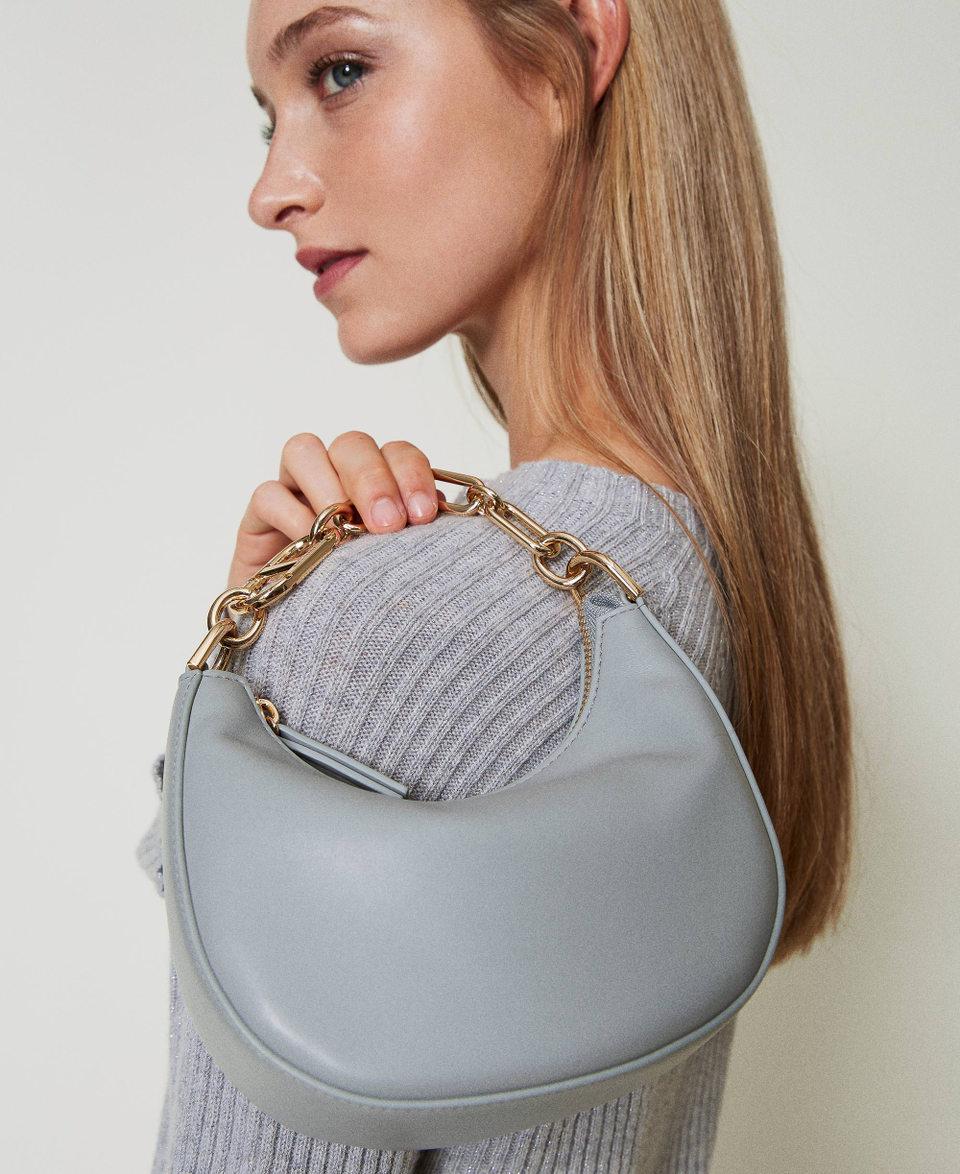 Twin Set Borsa ‘Mini Croissant’ con chiusura Oval T Consegna Veloce