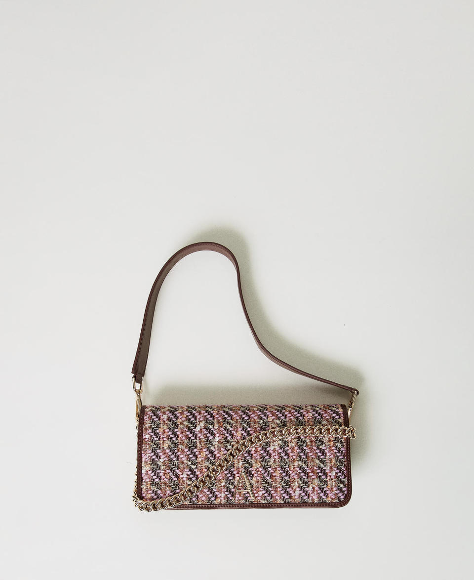 Twin Set Borsa a tracolla con bouclé multicolor In Vendita