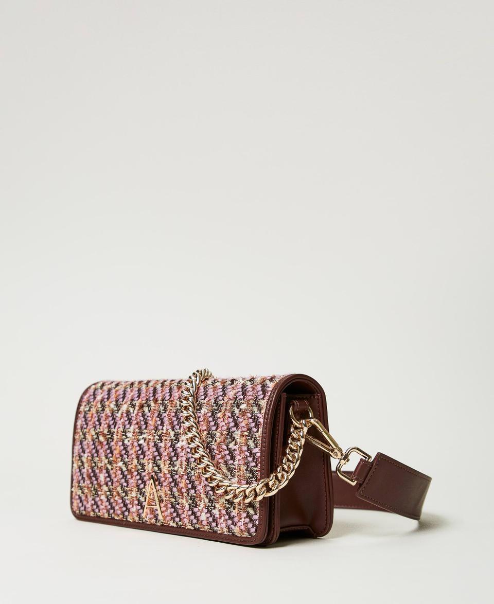 Twin Set Borsa a tracolla con bouclé multicolor In Vendita