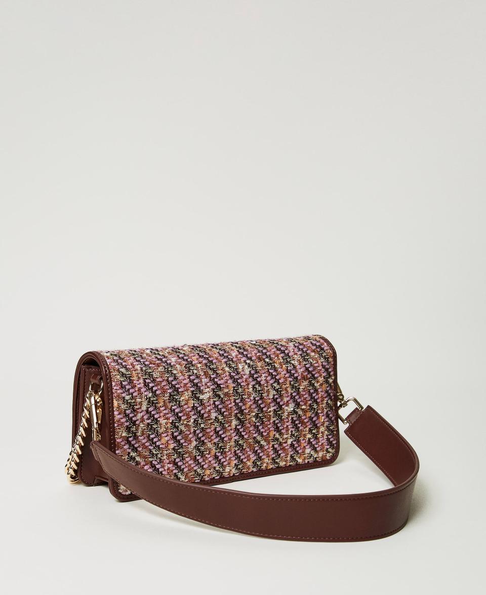 Twin Set Borsa a tracolla con bouclé multicolor In Vendita