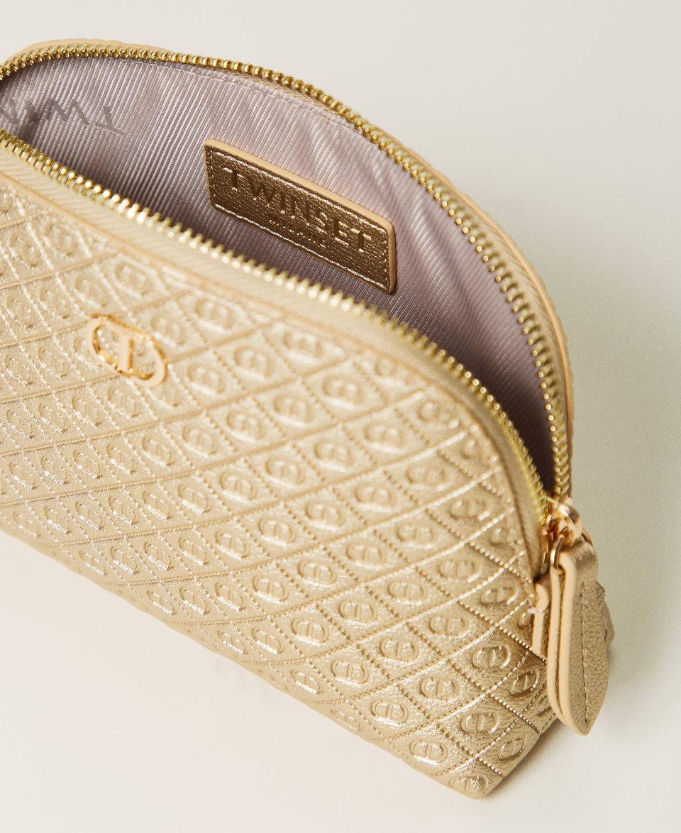 Twin Set Beauty case a cupola con Oval T all over Vendite Flash