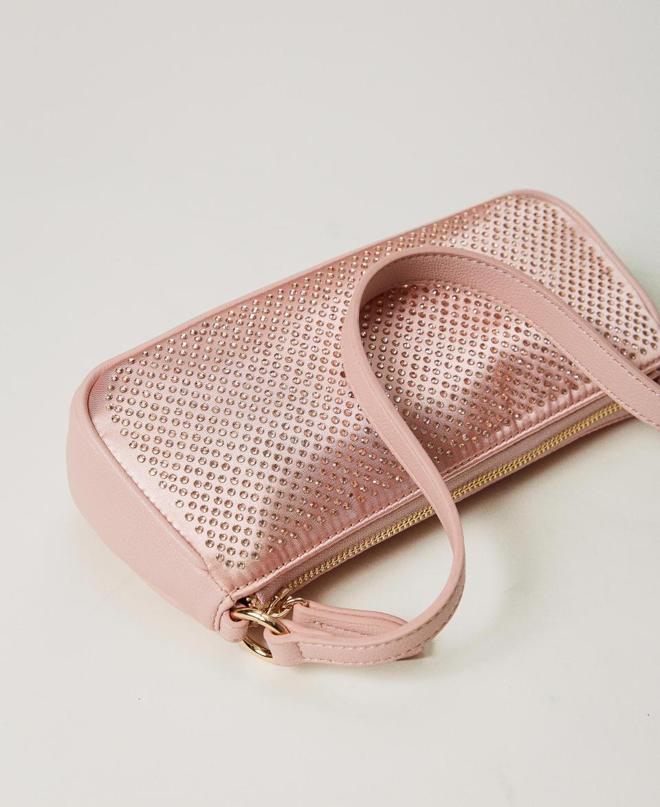 Twin Set Mini borsa in raso con strass e Oval T Offerta Anniversario