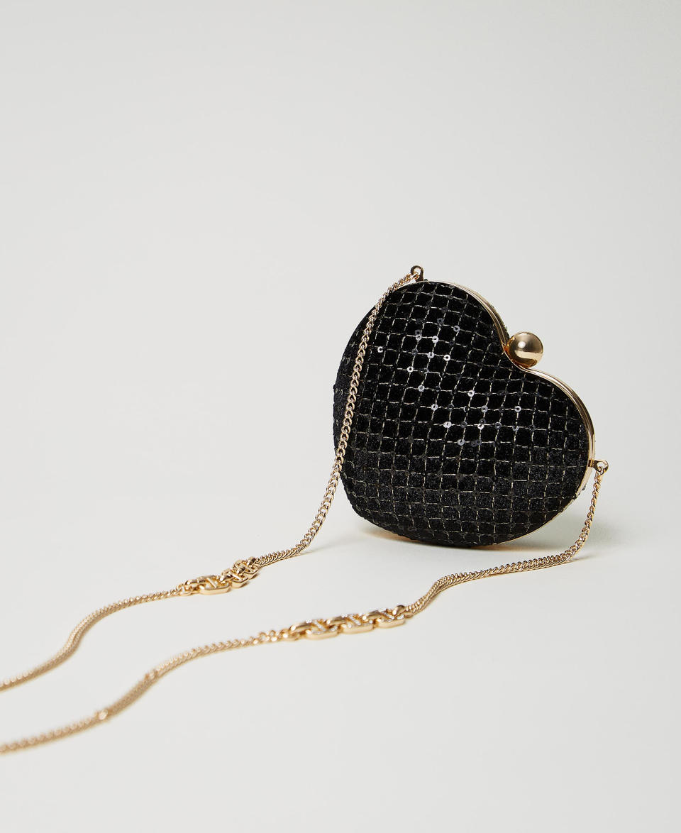 Twin Set Clutch 'Coup de coeur' in velluto ricamato Smaltimento dello stoccaggio
