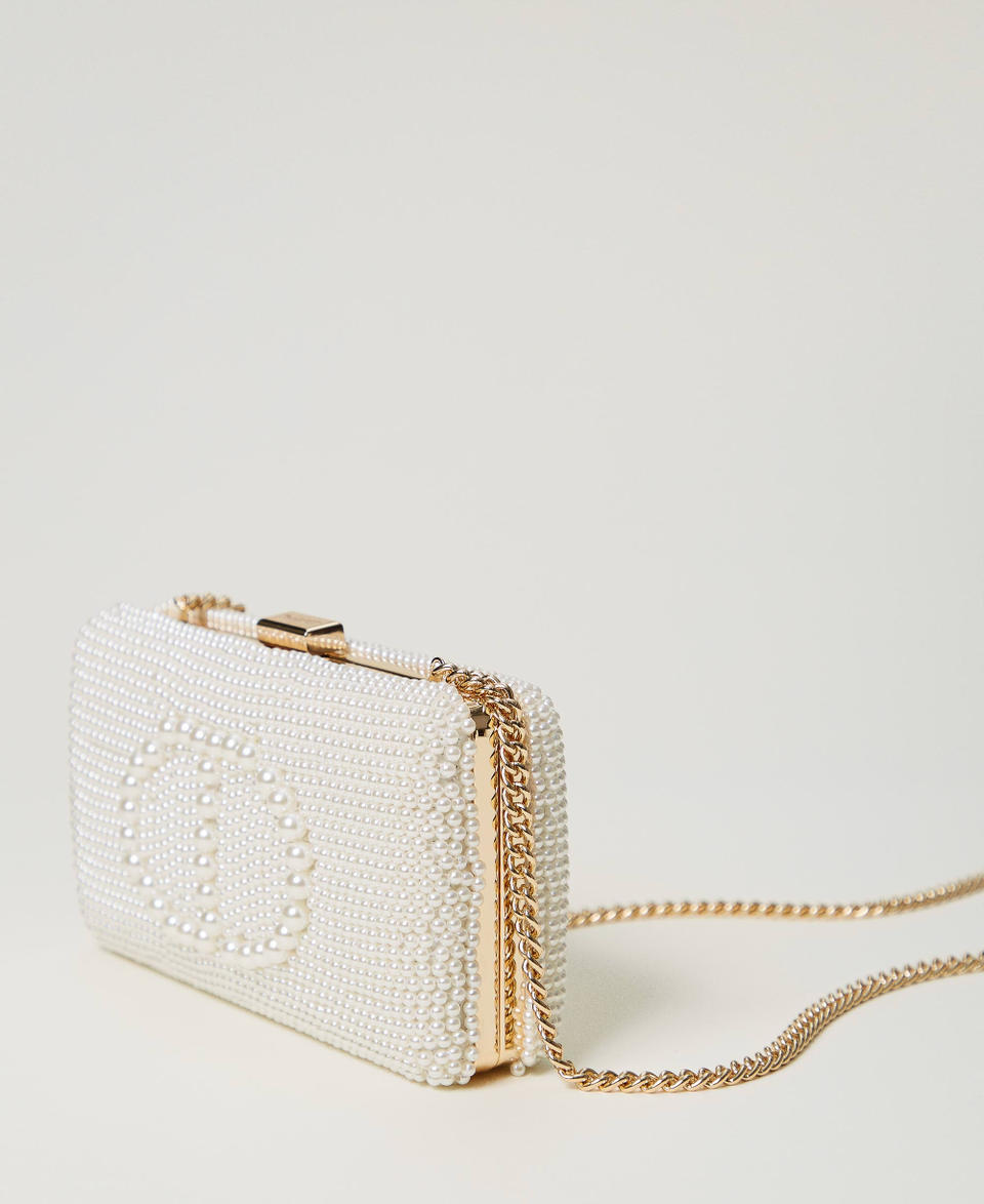 Twin Set Clutch con perle e Oval T Lightning offer