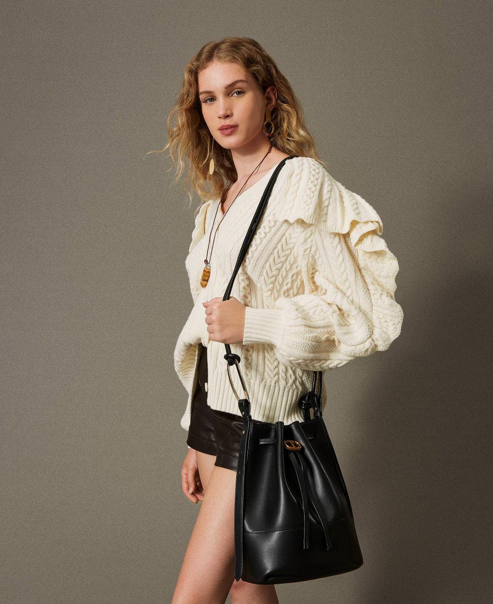 Twin Set Borsa a secchiello 'Jane' in pelle Sconti VIP