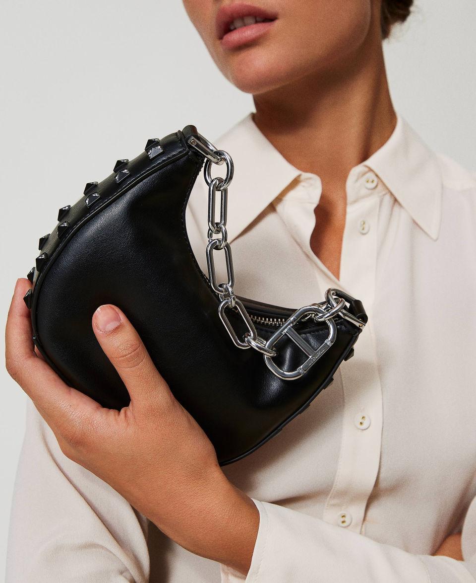 Twin Set Borsa ‘Mini Croissant’ con borchie Prezzo basso