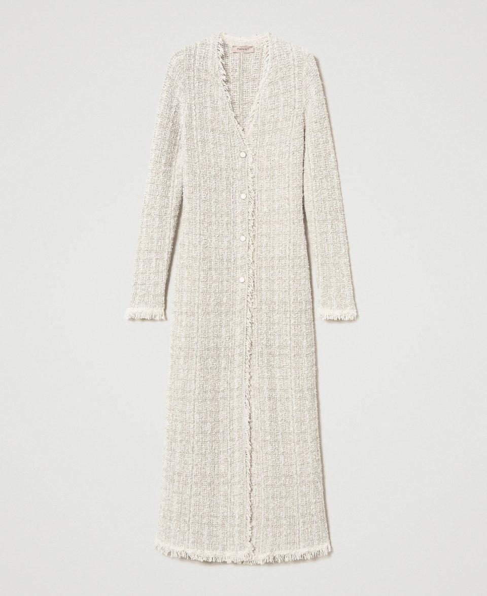 Twin Set Maxi cardigan jacquard con lurex Promozione temporanea